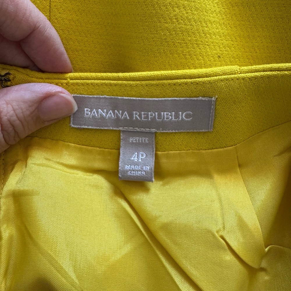 Banana Republic Vibrant Yellow Petite Dress